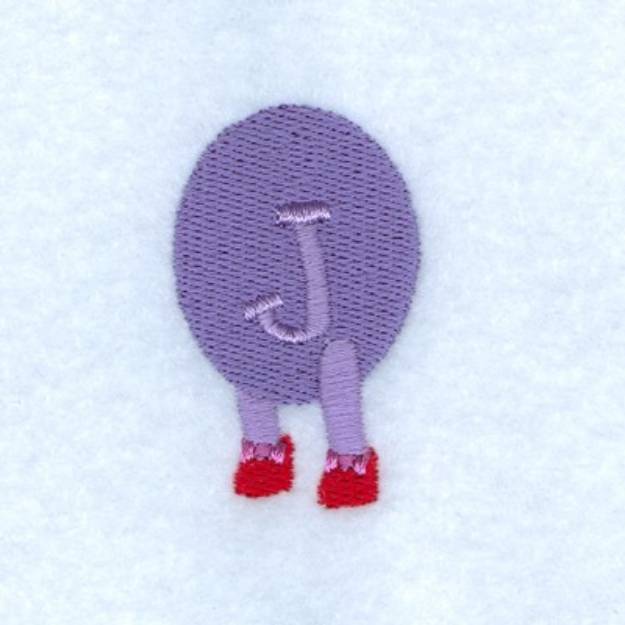 Picture of Caterpillar Alphabet J Machine Embroidery Design