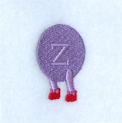 Caterpillar Alphabet Z Machine Embroidery Design