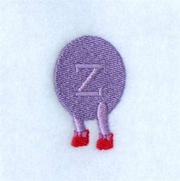 Picture of Caterpillar Alphabet Z Machine Embroidery Design