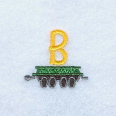 Train Alphabet B Machine Embroidery Design