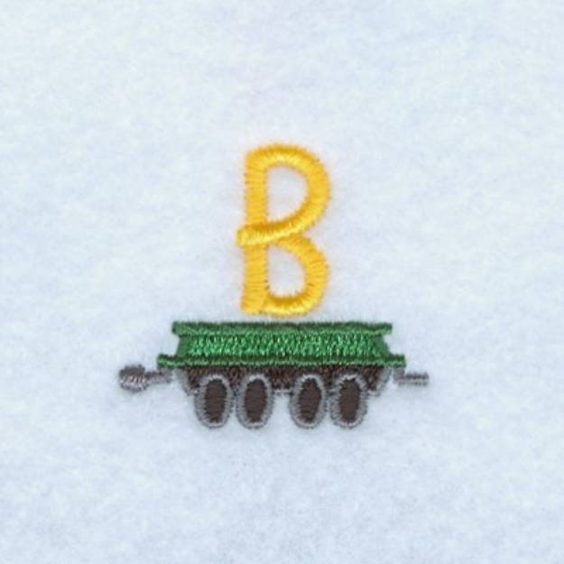 Picture of Train Alphabet B Machine Embroidery Design