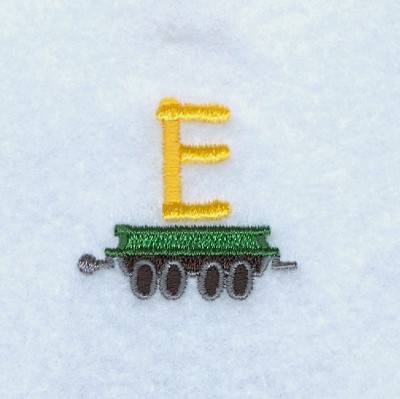 Train Alphabet E Machine Embroidery Design