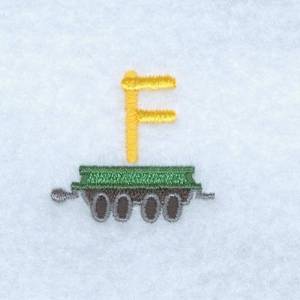 Picture of Train Alphabet F Machine Embroidery Design