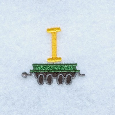 Train Alphabet I Machine Embroidery Design