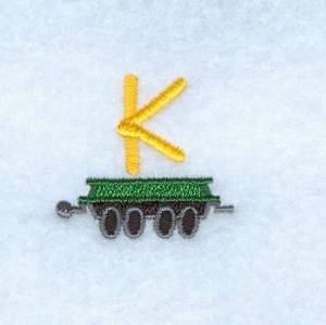 Picture of Train Alphabet K Machine Embroidery Design