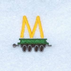 Picture of Train Alphabet M Machine Embroidery Design