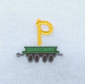 Picture of Train Alphabet P Machine Embroidery Design