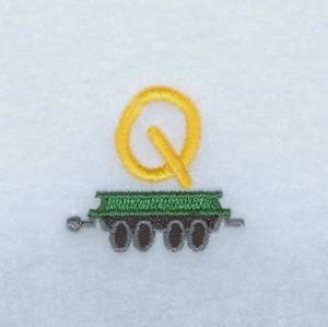 Picture of Train Alphabet Q Machine Embroidery Design