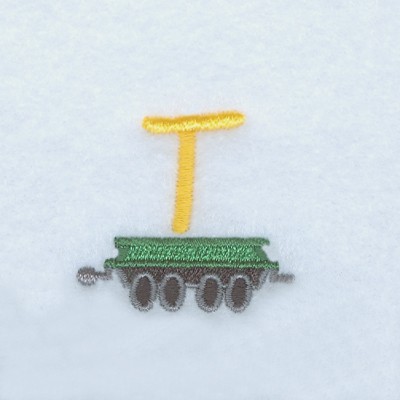 Train Alphabet T Machine Embroidery Design