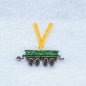 Picture of Train Alphabet V Machine Embroidery Design