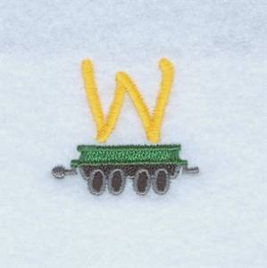 Picture of Train Alphabet W Machine Embroidery Design