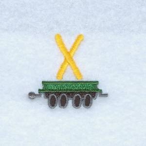 Picture of Train Alphabet X Machine Embroidery Design