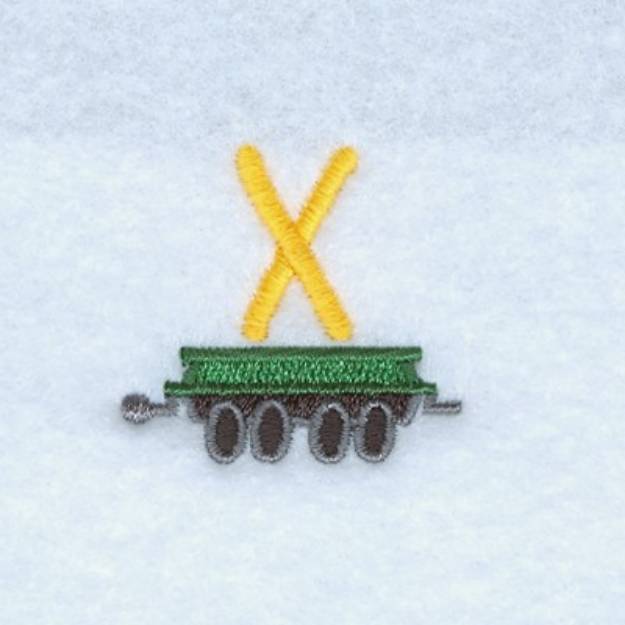 Picture of Train Alphabet X Machine Embroidery Design