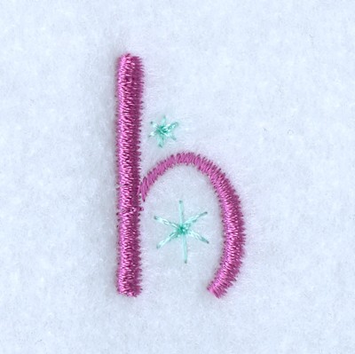 Fairy Alphabet H Machine Embroidery Design