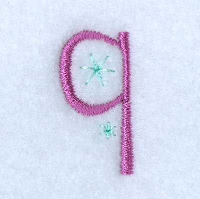 Fairy Alphabet Q Machine Embroidery Design