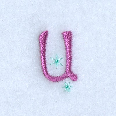 Fairy Alphabet U Machine Embroidery Design