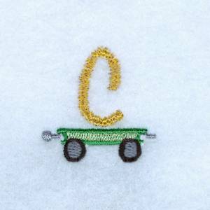 Picture of Tractor Alphabet C Machine Embroidery Design