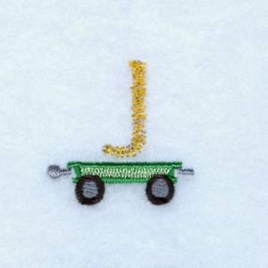 Picture of Tractor Alphabet J Machine Embroidery Design