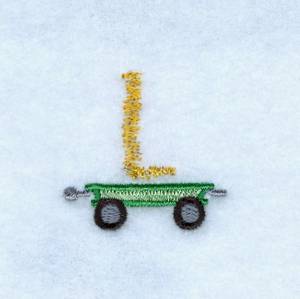 Picture of Tractor Alphabet L Machine Embroidery Design