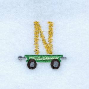 Picture of Tractor Alphabet N Machine Embroidery Design
