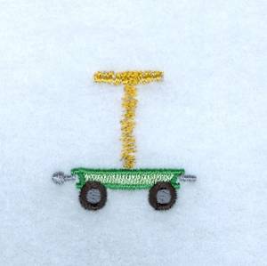 Picture of Tractor Alphabet T Machine Embroidery Design