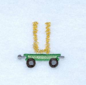 Picture of Tractor Alphabet U Machine Embroidery Design