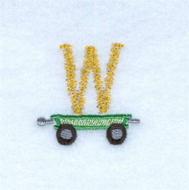 Picture of Tractor Alphabet W Machine Embroidery Design