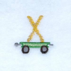 Picture of Tractor Alphabet X Machine Embroidery Design
