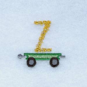 Picture of Tractor Alphabet Z Machine Embroidery Design
