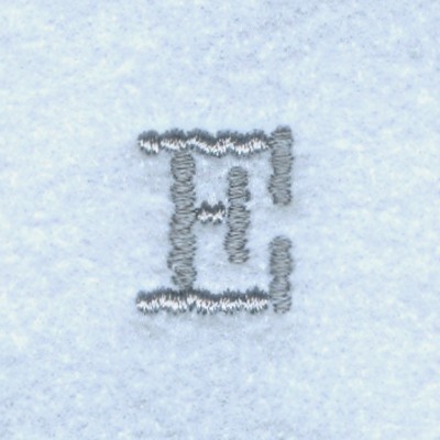 Block Letter E Machine Embroidery Design