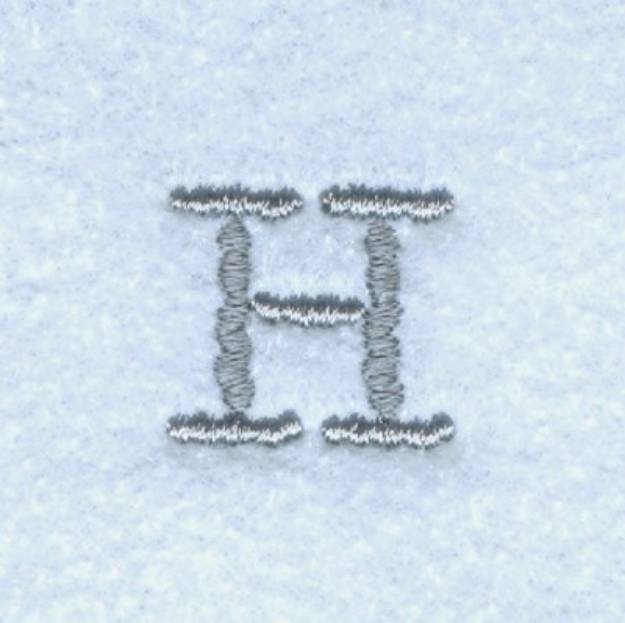 Picture of Block Letter H Machine Embroidery Design