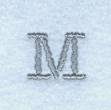 Picture of Block Letter M Machine Embroidery Design