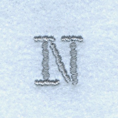 Block Letter N Machine Embroidery Design