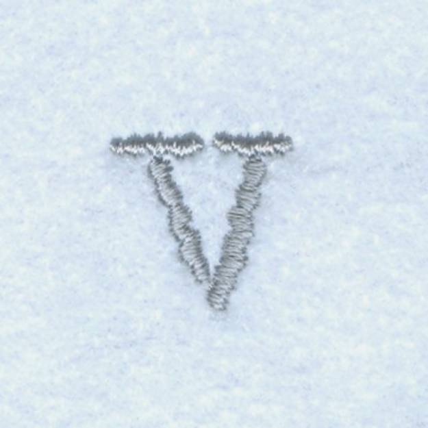 Picture of Block Letter V Machine Embroidery Design
