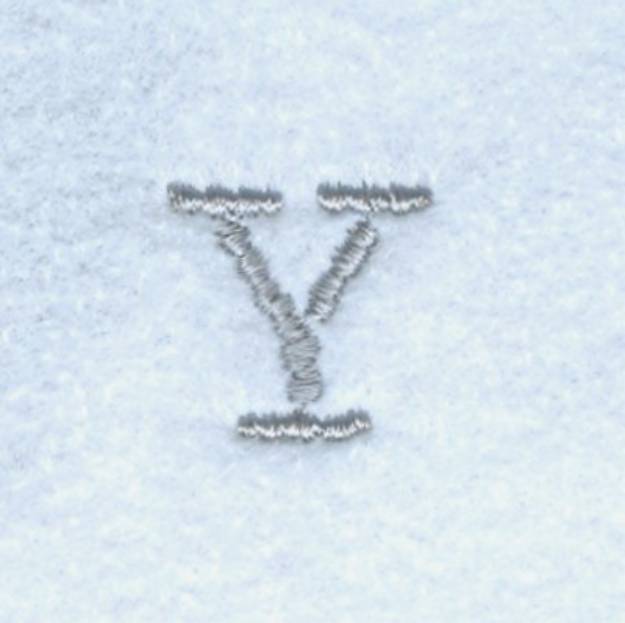 Picture of Block Letter Y Machine Embroidery Design
