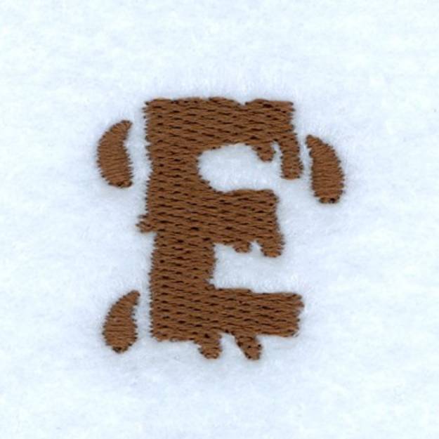 Picture of Mud Font E Machine Embroidery Design