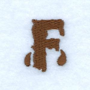 Picture of Mud Font F Machine Embroidery Design