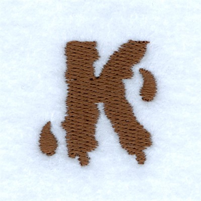 Mud Font K Machine Embroidery Design