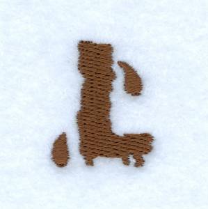 Picture of Mud Font L Machine Embroidery Design