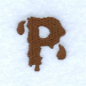 Picture of Mud Font P Machine Embroidery Design