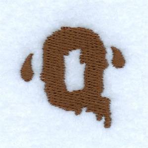 Picture of Mud Font Q Machine Embroidery Design