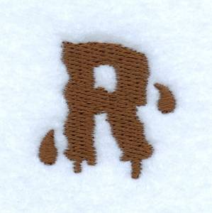 Picture of Mud Font R Machine Embroidery Design