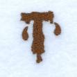 Picture of Mud Font T Machine Embroidery Design