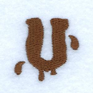 Picture of Mud Font U Machine Embroidery Design