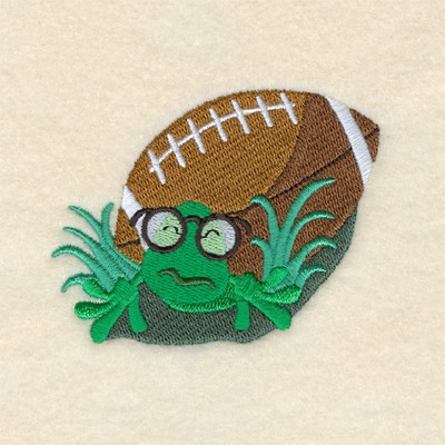 Football Bookworm Machine Embroidery Design