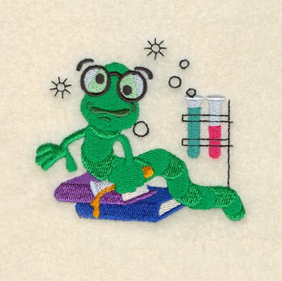 Science Bookworm Machine Embroidery Design
