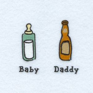 Picture of Baby & Daddy Bottles Machine Embroidery Design