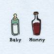 Picture of Baby & Mommy Bottle Machine Embroidery Design