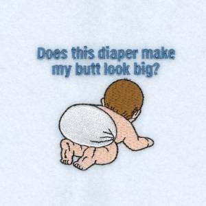 Picture of Does this Diaper? Machine Embroidery Design
