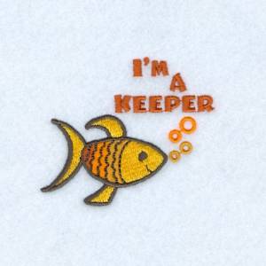 Picture of Im a Keeper Machine Embroidery Design